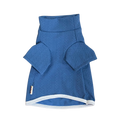 Blue dog sweater on a white background