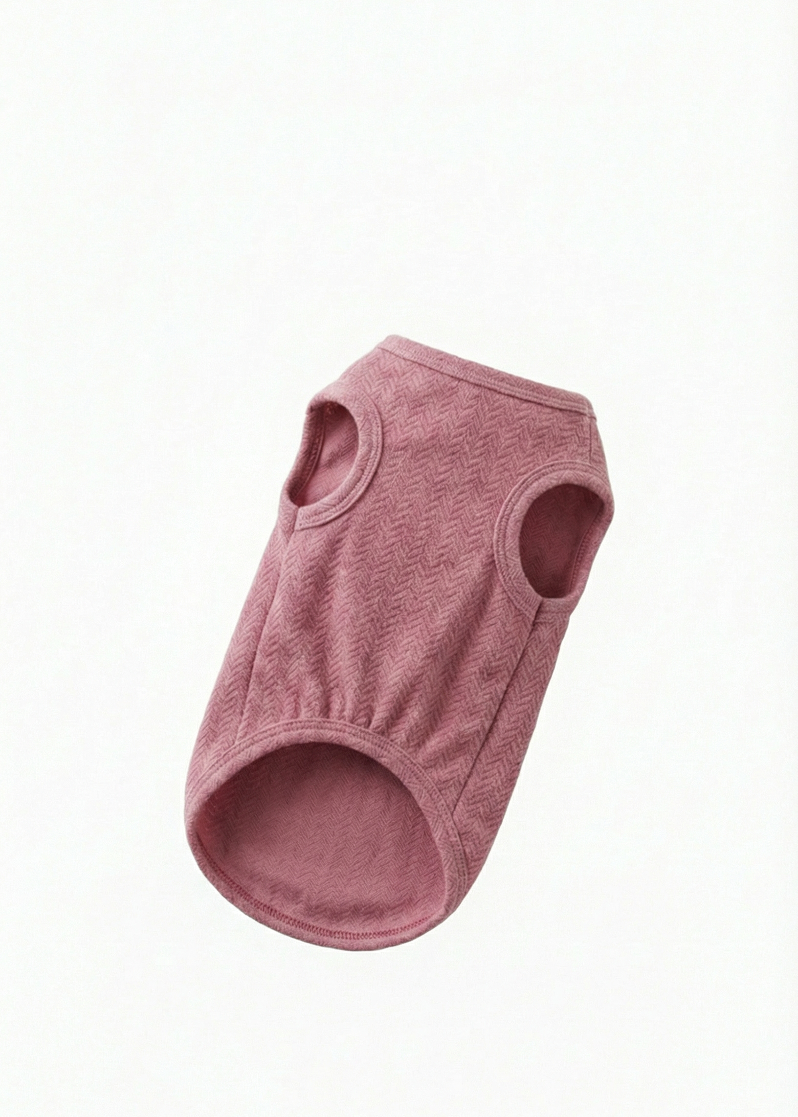 Pink dog sweater on a white background